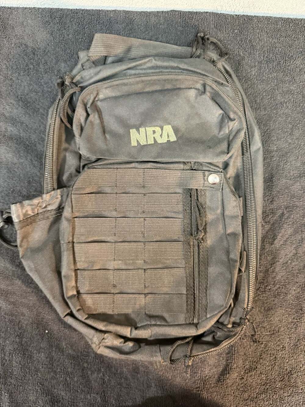 NRA Black Tactical Backpack with Molle Webbing